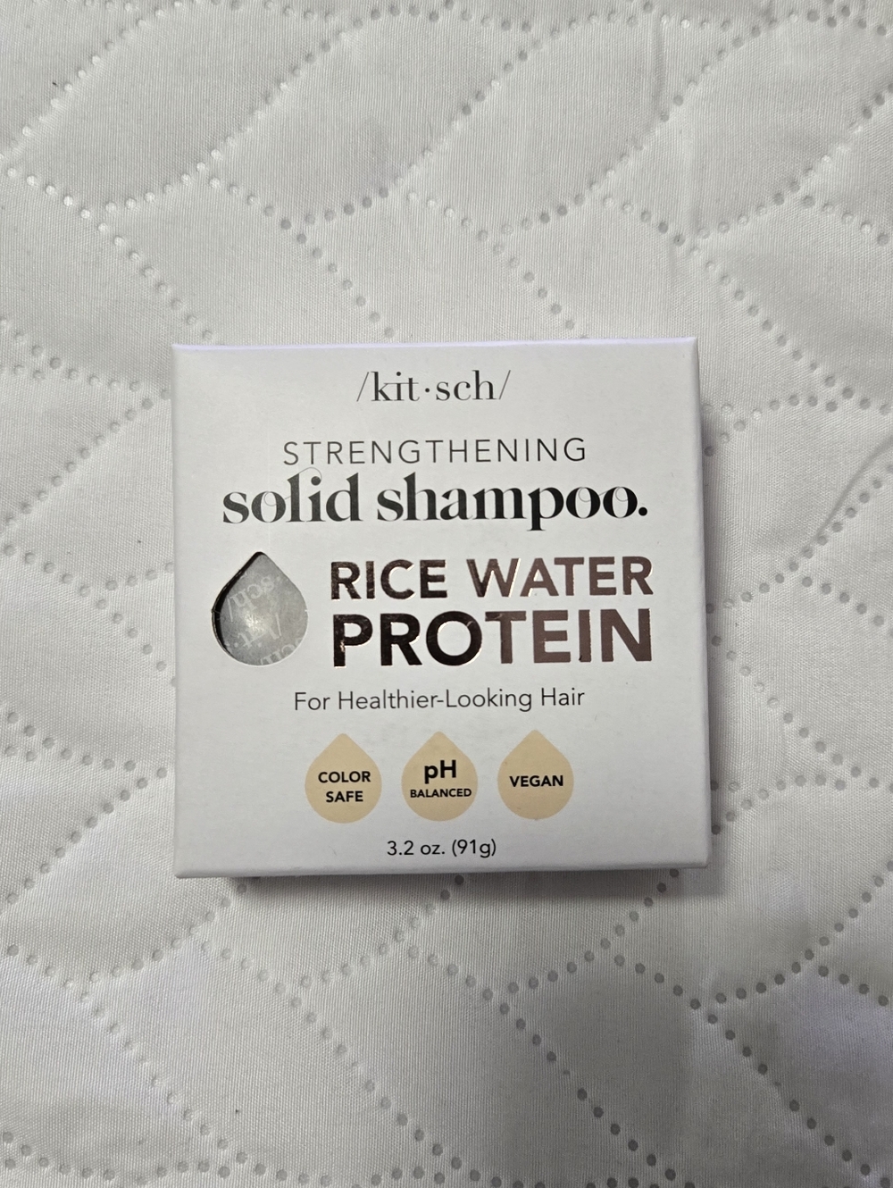 Kitsch Solid Shampoo Bar - Rice Water Protein (White)
